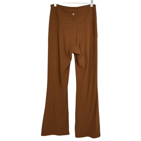 Lululemon Groove Super High Rise Flared Pant Nulu Roasted Brown Size 10 - Picture 3 of 6